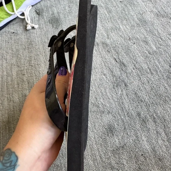 Coach Black and Multicolor Poppy Sandals - Picture 4 of 5